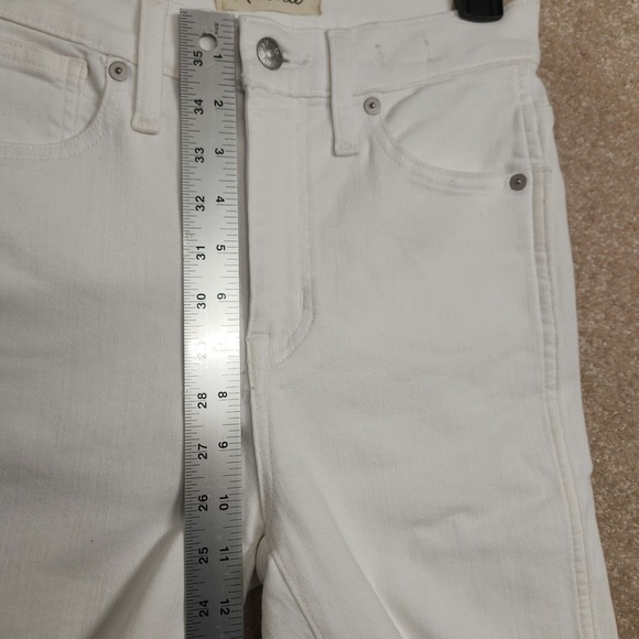 Madewell White 10" High Rise Skinny Jeans Size 26 Tall New - Picture 7 of 9